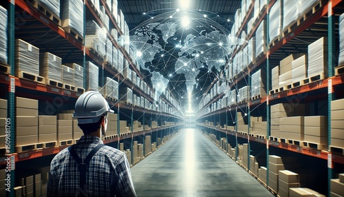 This is a modern warehouse that uses automation to manage inventory and logistics efficiently.
