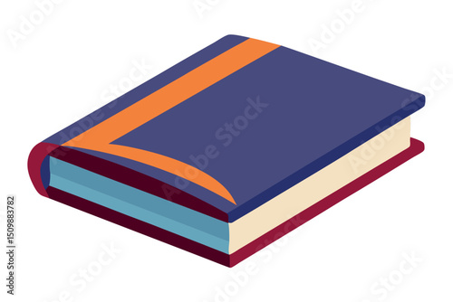    A book vector art illustration.


