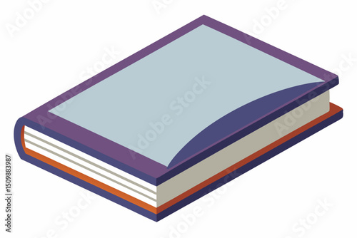    A book vector art illustration.


