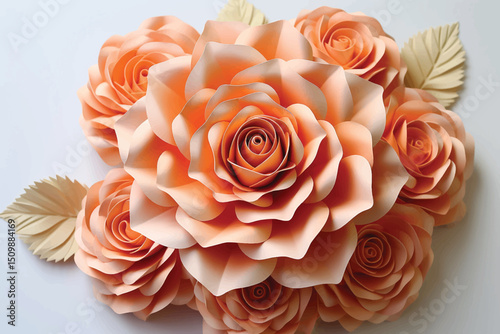 Beautiful roses isolated on white