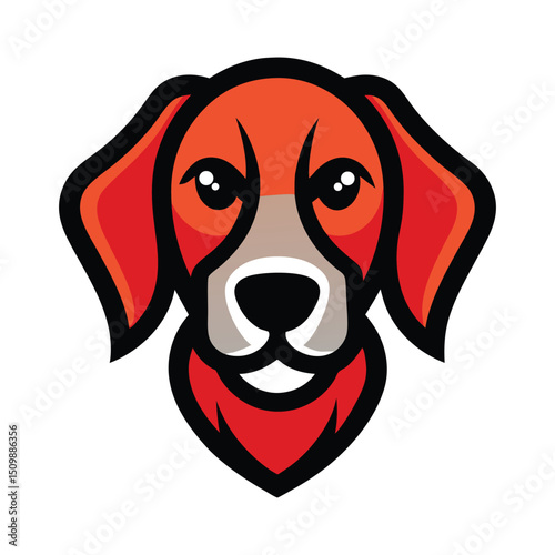 Dog head mascot logo vector art