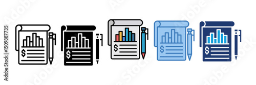 Financial Statements Icon Element For Design