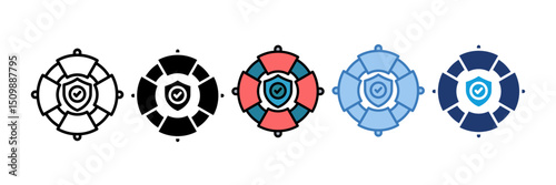 Lifebuoy Icon Element For Design