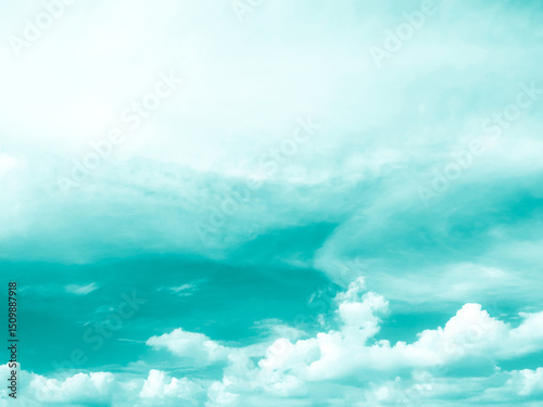 Sky pastel background teal green gradient sunset sunrise summer abstract sky evening soft effect pattern texture design nature spring light beauty template