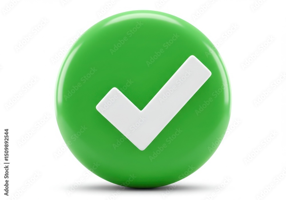 Green check mark symbol isolated on white background Green check mark symbol isolated on white background
