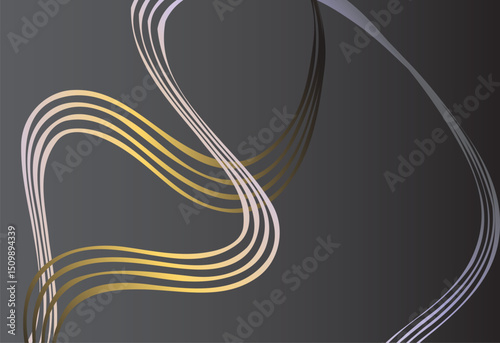 Abstract geometric lines pattern on black background. Elegant dark gray color with textured modern design uses for  book page, paintings, printing, mobile backgrounds, book, covers, screen savers, web