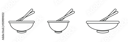 bowl with chopsticks icon