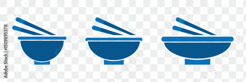 Minimalist noodle bowl chopsticks icon