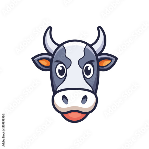 Cow icon vector illustration isolated on white background