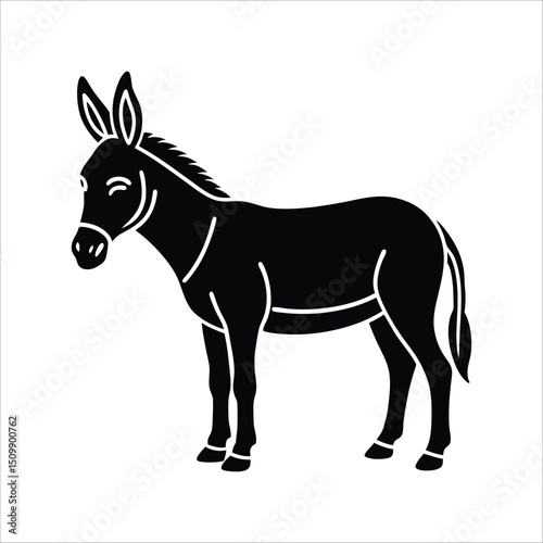 Donkey icon vector illustration isolated on white background