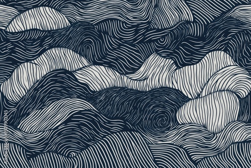 Abstract mountain range pattern