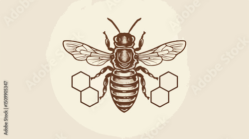 Sweet Honeycomb & Bee Line Icon: Perfect for websites, apps, and infographics. Clean, modern design.