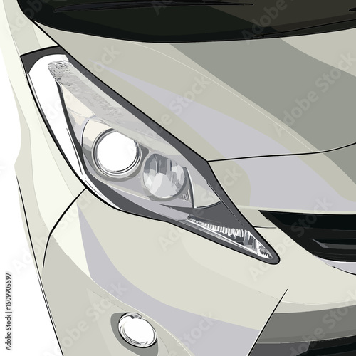 headlight of a car