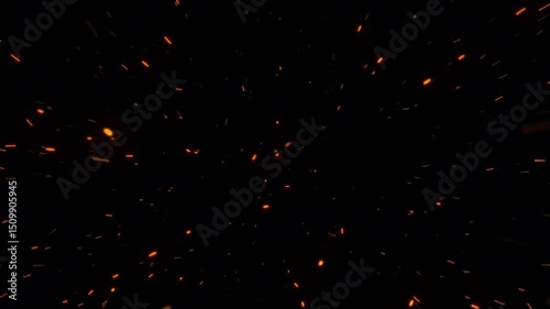 Cinematic Fire Particles -1 with Alpha Channel (NMPLID_00012). Overlay is perfectly looped and can be repeated to the long you need. 
