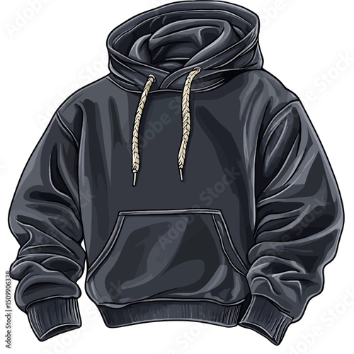 Black hood isolated 