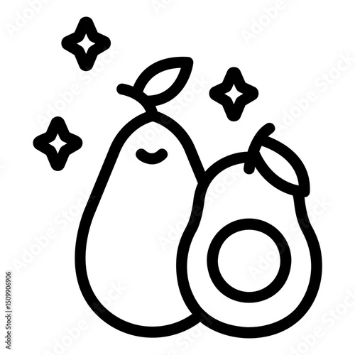 avocado Line Icon
