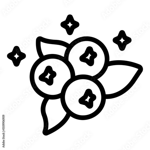 blueberry Line Icon