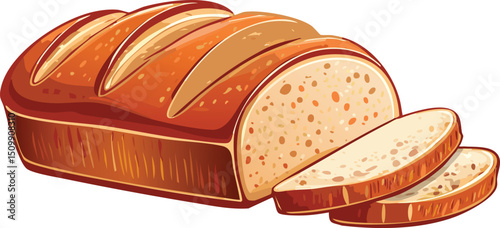 Loaf of Rustic Bread with Slice Cut Out – Fresh Artisan Bakery