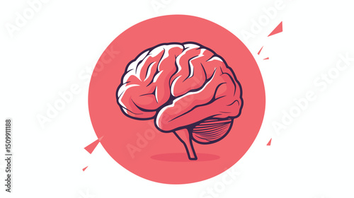Minimalist Human Brain Thin Line Icon: Perfect for Websites and Mobile Apps. Clean, modern design   