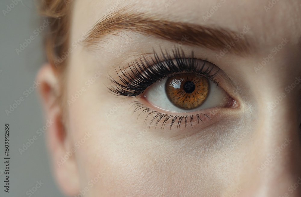 Fototapeta premium close up of female eye with makeup