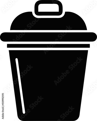 Compost Bin Icon Silhouette