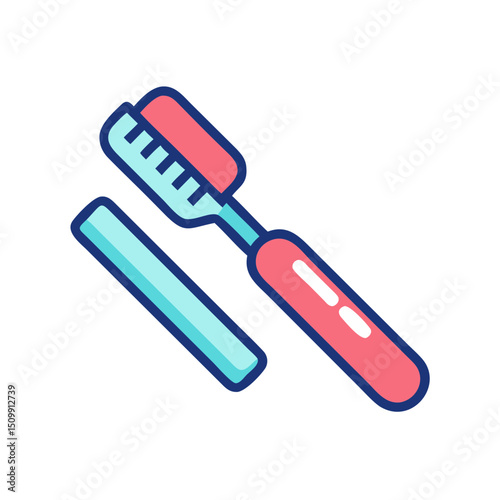 Toothbrush Icon Illustration Vector