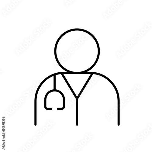 Doctor icon for medical staff interfaces hospital visuals and healthcare presentations