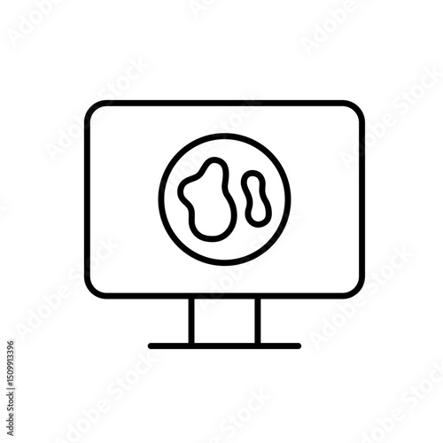 Tumor scan icon for oncology diagnostics visuals medical infographics and hospital systems