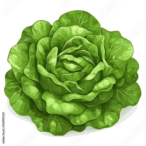 Lettuce on white 