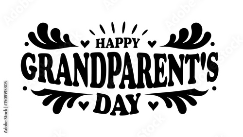 Happy Grandparent's Day calligraphy lettering