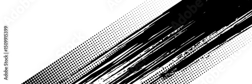 Vector striped pattern, grunge stripe seamless background, black and white brush strokes. grungy stripes. EPS 10