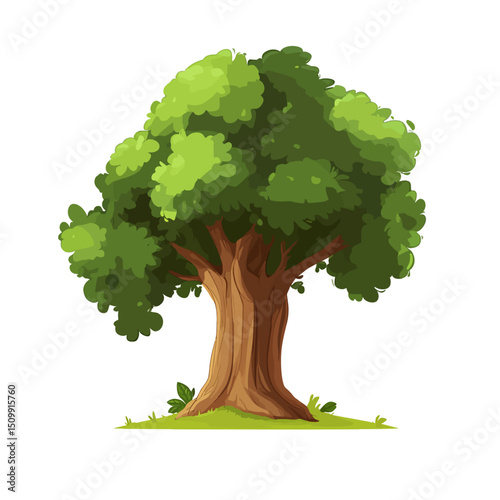 Lime tree on white background 