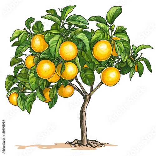 Lime tree vector 