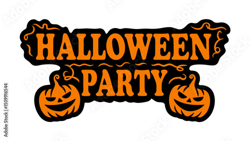 Halloween Party Typography Lettering