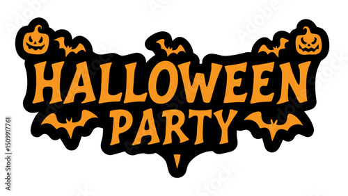 Halloween Party Typography Lettering