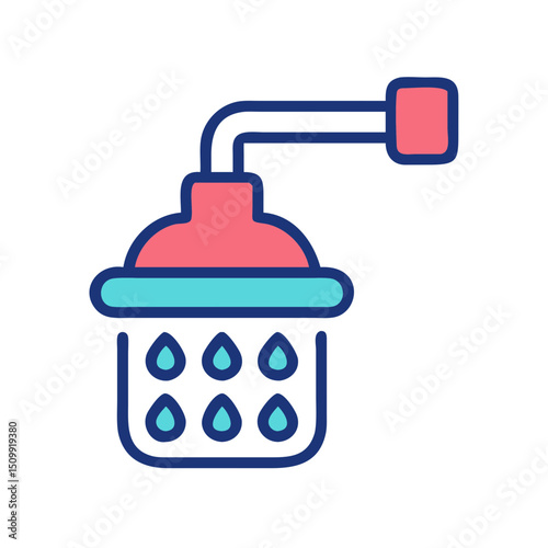 Water Shower Icon Illustration Vector