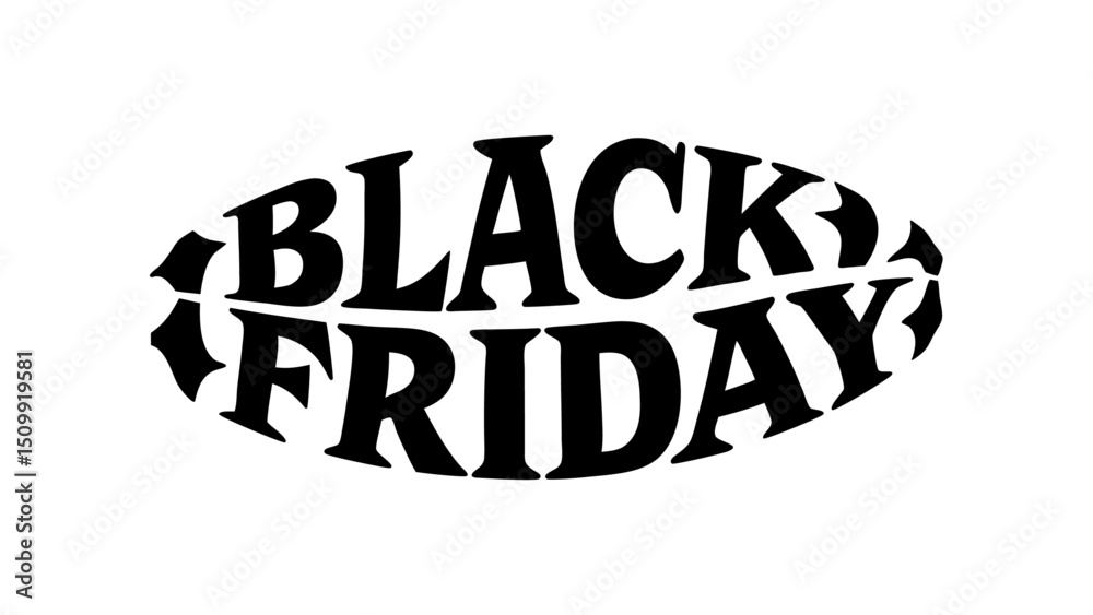 Obraz premium Black Friday Typography