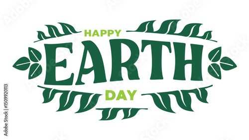 Happy Earth Day hand lettering vector illustration (11).ai