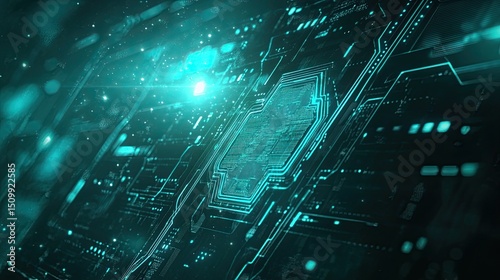 Diving into the ethereal glow of a quantum circuit board a dance of light and innovation representing the future of