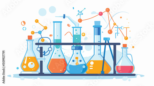 Science Lab Equipment: Flasks, Beakers, and Test Tubes for Experiments biology pipette research     