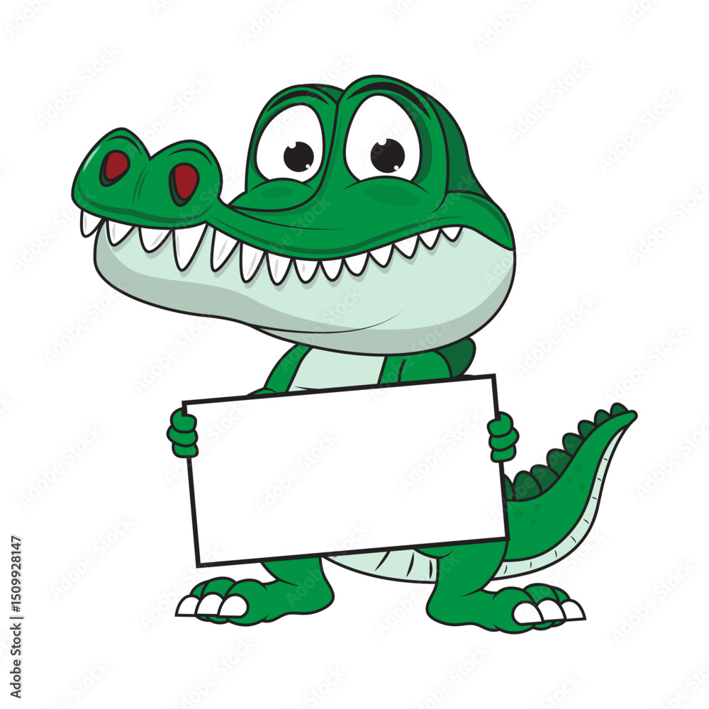 Naklejka premium cute crocodile animal cartoon illustration
