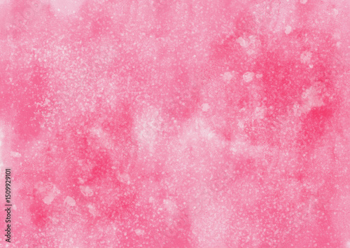 Vintage pink watercolor texture with abstract bubbles pattern
