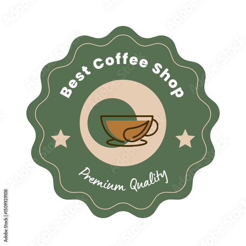 A creative logo featuring a steaming coffee cup surrounded by coffee leaves, embodying the essence of a roastery dedicated to freshness and sustainability.
