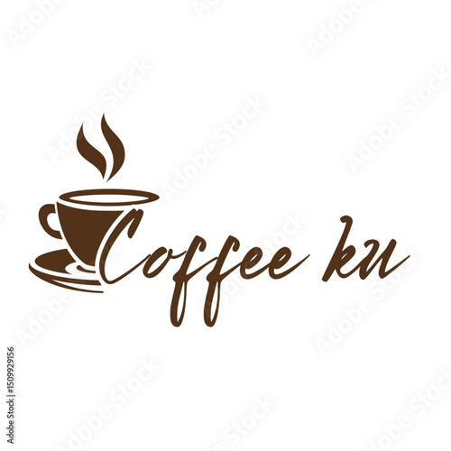 An elegant logo showcasing a coffee bean intertwined with a cup, representing a roastery committed to quality and rich flavors.