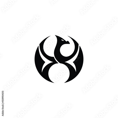 Dragon illustration with modern gradient color, dragon logo vector icon Dragon logo icons. Ancient mythical serpent symbol. Mythological beast sign. Vector illustration.