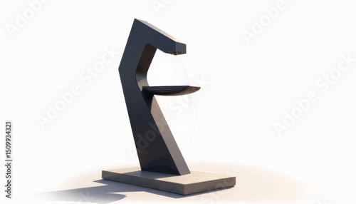 Modern touchless water fountain with angular design, innovative design