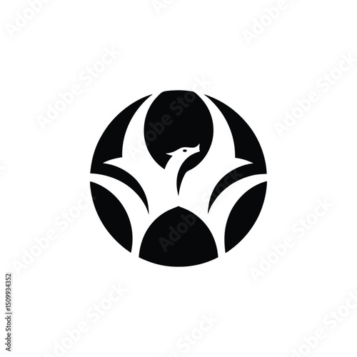 Dragon illustration with modern gradient color, dragon logo vector icon Dragon logo icons. Ancient mythical serpent symbol. Mythological beast sign. Vector illustration.