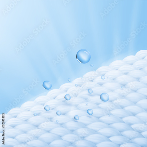 Bubbles removes dirty on cloth. Easy to use for design laundry products. Vector illustration. Can be use for your design, advertising, promo and etc. EPS10.
