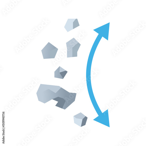 Space Asteroid Belt Icon