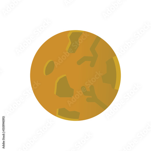 Space Rocky Planet Icon